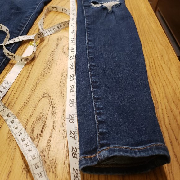 American Eagle 28x28 dark wash distressed hi rise jegging next level str… - Picture 4 of 12